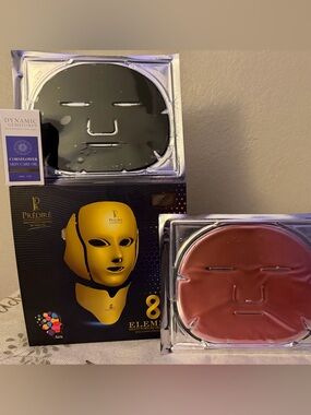 🐣PREDIRE LED Therapy Facial Mask Set in Gold, Black, and Burgundy🐣